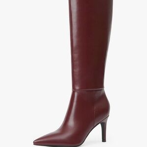 Knee High Boots Women Pointed Toe Tall Boots 3 In Stiletto High Heel. New